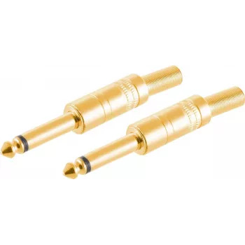 Ficha de cabo ShiverPeaks BS50600-G2 6,3 mm dourado macho 2 unid.