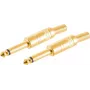 Ficha de cabo ShiverPeaks BS50600-G2 6,3 mm dourado macho 2 unid.