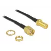 Cabo coaxial DeLOCK 88876 RP-SMA Standard 0,2 m preto