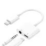 Adaptador duplo para iPhone Lightning - auscultadores de 3,5 mm e carregador
