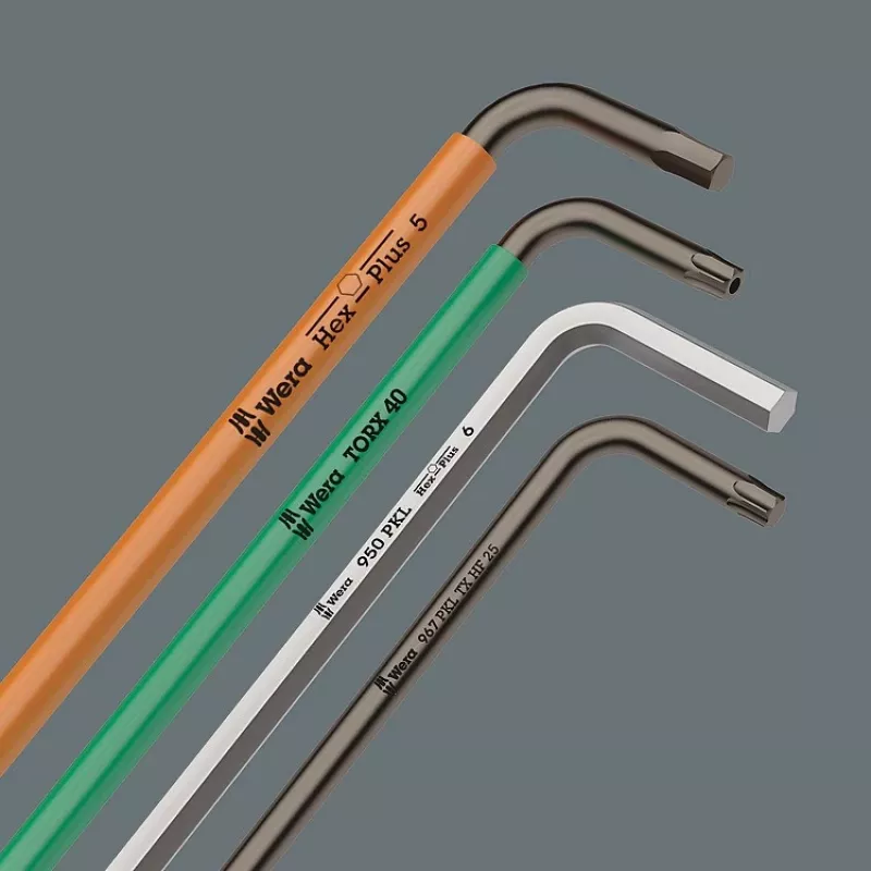 Chave sextavada em L Wera 950/9 Hex-Plus 6 métrica 9 peças