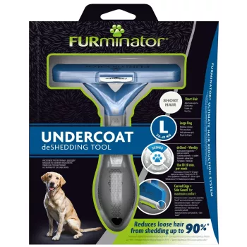 Ferramenta de desembaraço FURminator L para cães de pelo curto da FURminator — Maxi (26–44 kg), preto, 420 g