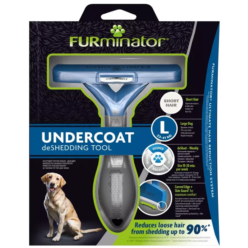 FURminator FUR151173 ferramenta de escovagem para cães de pelo curto, tamanho L