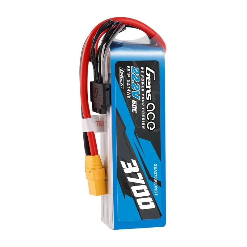 Gens Ace G-Tech GEA376S60X9GT bateria LiPo 3700 mAh 22,2 V 60C 6S1P, XT90