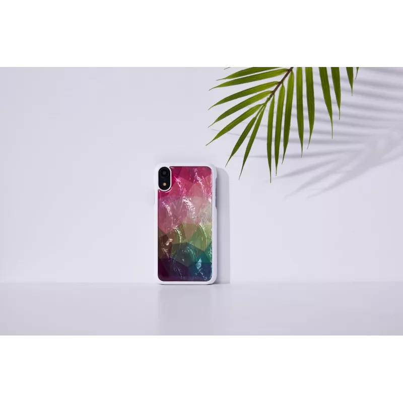 Capa para telemóvel iKins para iPhone XR – design de flores aquáticas, branca
