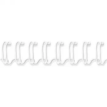 Fellowes - arame para encadernação - 8 mm - 34 anéis - A4 (210 x 297 mm) - 50 folhas - branco - 100 unid. - para Fellowes WB 500 (53258)