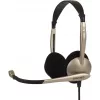 Koss CS100 auscultadores on-ear com fio e microfone, preto/dourado
