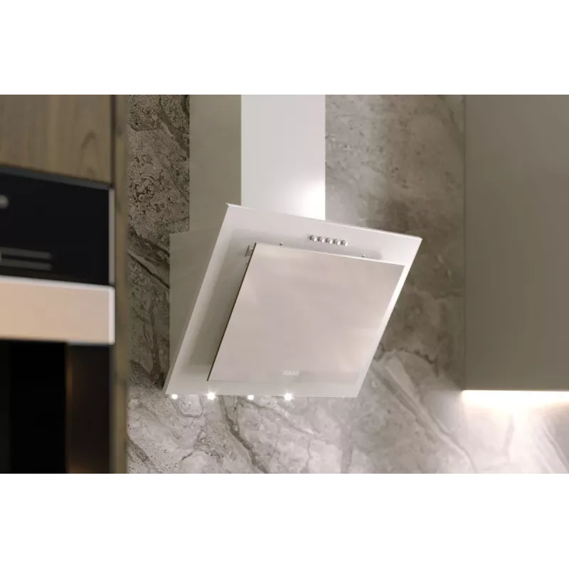 Exaustor de cozinha MAAN Vertical G 50 — branco, caixa em aço, comando frontal mecânico, 895×496×313 mm, motor incluído