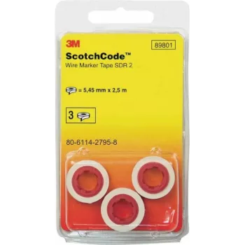3M Scotchcode rolos de recarga para marcador de cabos, dígito 5, 3 rolos (80-6114-2798-2)