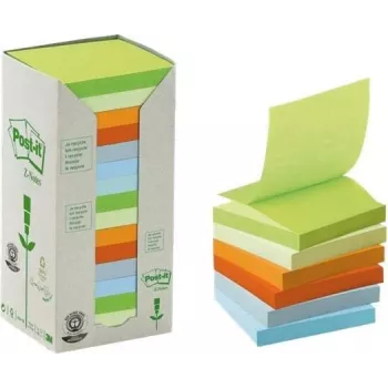 Papel de notas 3M Post-it quadrado azul, verde, rosa, roxo 100 folhas autoadesivo
