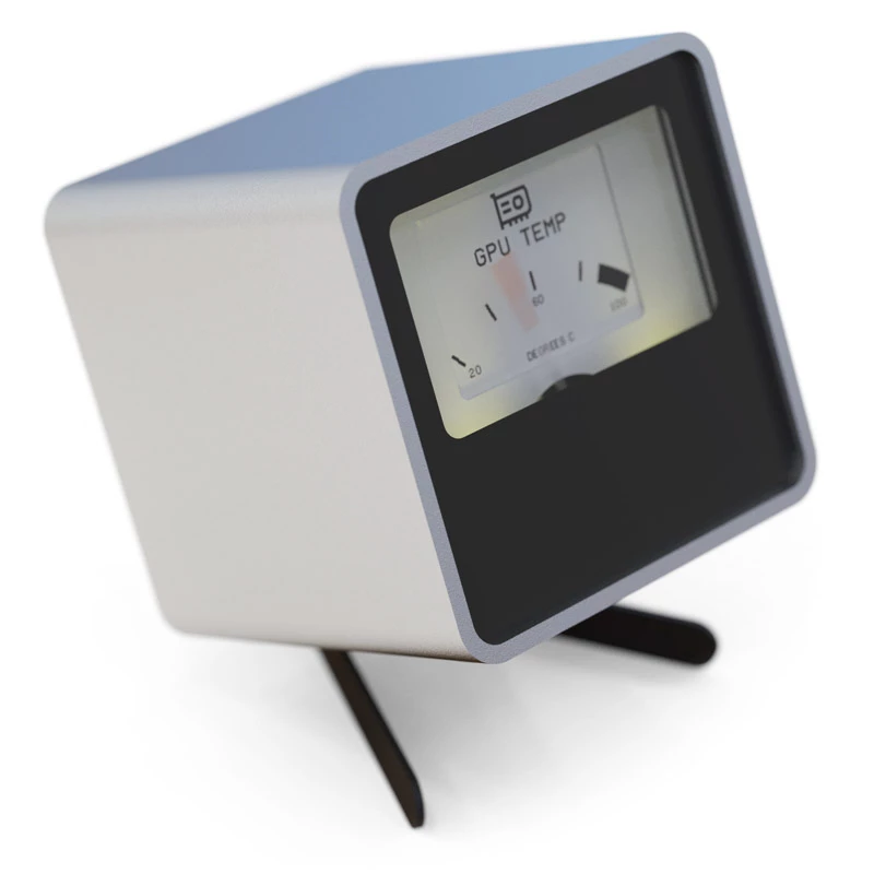 Controlador de dial Streacom VU1-Dial prateado USB Type-C — botão rotativo para ventoinhas do sistema, controlo RGB e áudio
