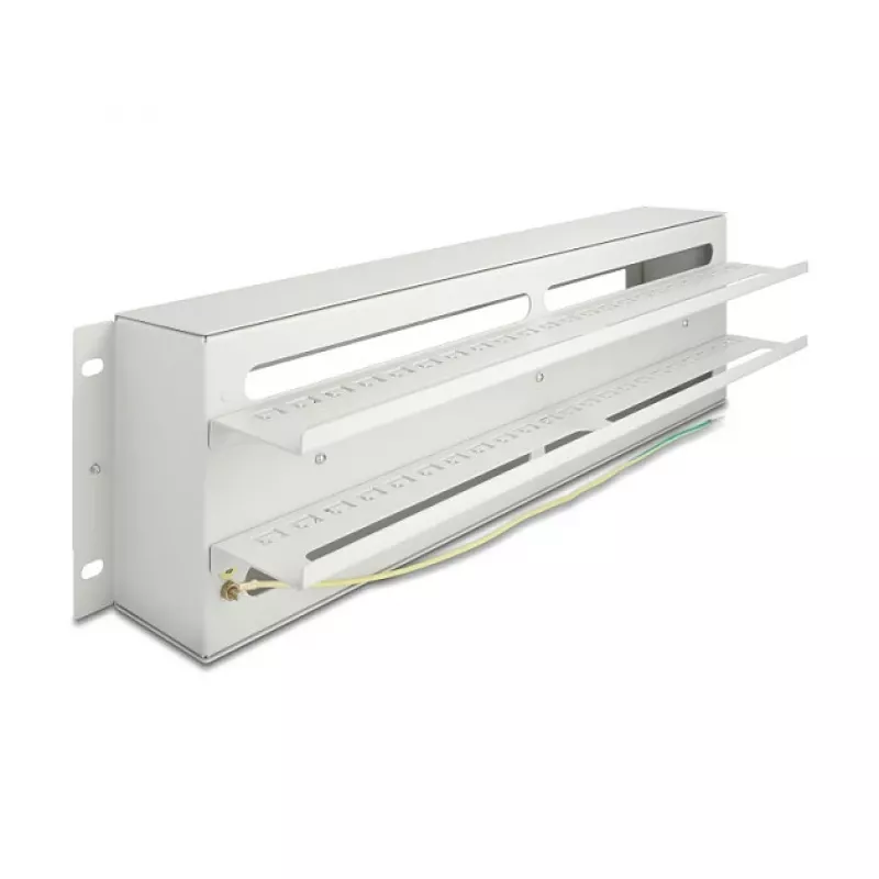 Painel de disjuntores DeLOCK 67196 metal cinzento 132 mm de largura