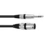 Omnitronic 3022075E cabo adaptador de XLR (3 pinos) macho para jack estéreo de 6,3 mm, 0,15 m, preto