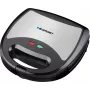 Máquina de sandes Blaupunkt SMS611 com revestimento antiaderente, função de grelhar, função de tostar, caixa com pega fria preta, prateada (SMS611)