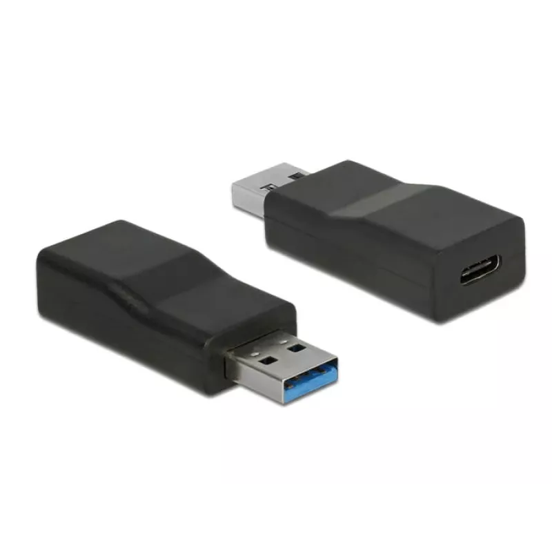 Adaptador de cabo DeLOCK 65696 USB 3.1 Gen 2 Type-A para Type-C Preto