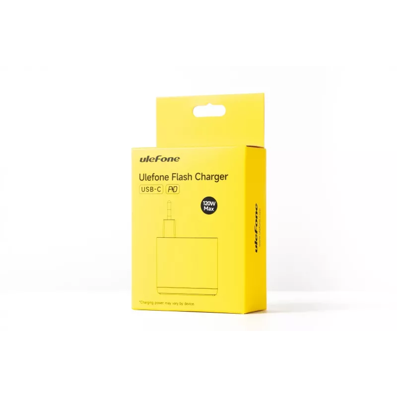 Carregador UleFone UF-CHAR-120WR 120W 20V 6A branco – fonte de alimentação USB para dispositivos portáteis