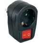 Tomada com interruptor Renkforce 1296317 — tomada de rede preta de 2 polos