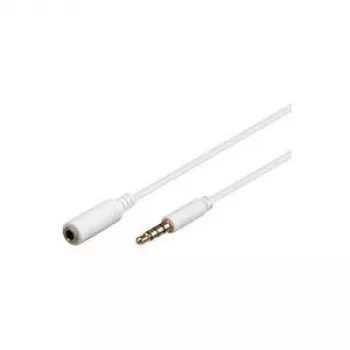 Cabo de extensão AUX Goobay 4 pinos 3,5 mm fino CU