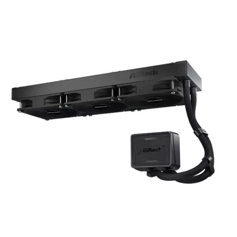 Refrigerador líquido para CPU ASROCK Challenger Pure 360 preto — radiador de 360 mm, AIO fechado