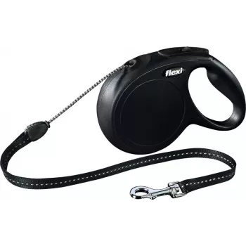 Trella retrátil Flexi New CLASSIC 8 m preta para cão