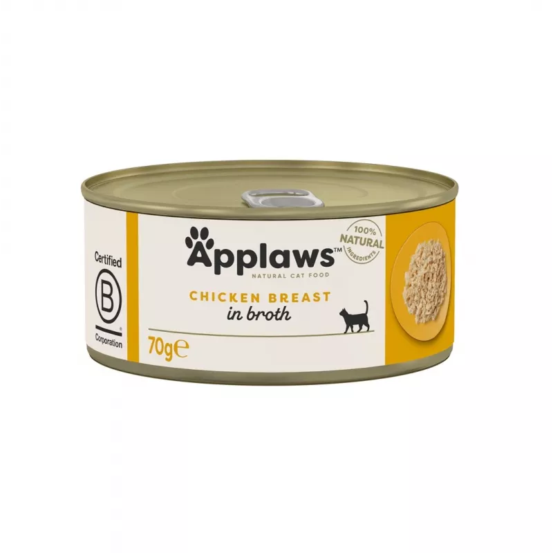 Alimento húmido para gatos Applaws Adult Chicken 70 g — sem cereais, sem glúten e sem soja
