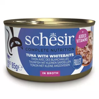 SCHESIR em água de cozedura Atum com espadilha - Alimento húmido para gatos - 85 g