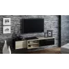 Móvel de TV Cama SIGMA1 180 carvalho Sonoma/preto brilhante