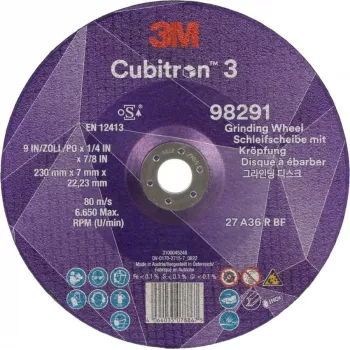 3M 98418 - Disco de corte - metal - fibra cerâmica - 8500 rpm - redondo - 2,22 cm (7100303980)
