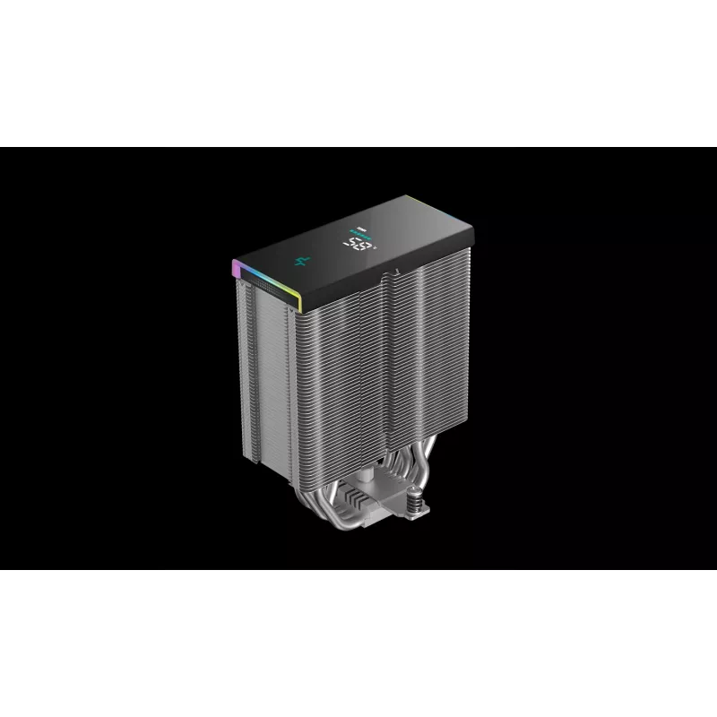 Arrefecedor de ar DeepCool AK500S Digital SE — ventoinha de 120 mm, compatível com soquetes LGA1700/AM5/AM4 e Intel LGA115x/1200, preto