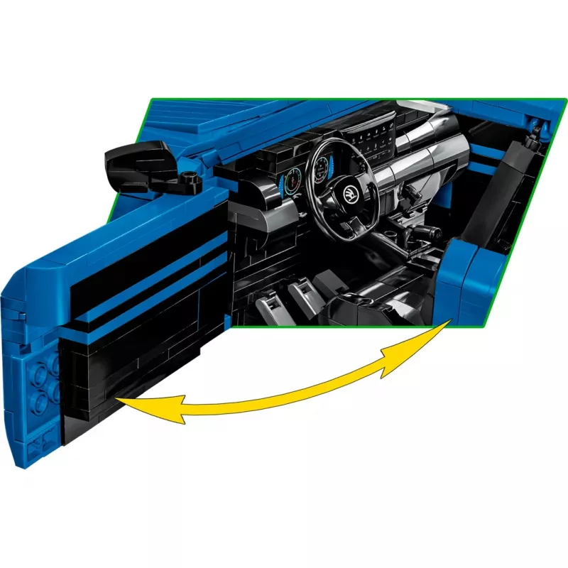 Blocos de construção Cobi Skoda Octavia RS modelo (2405 peças), a partir dos 10 anos, preto/azul