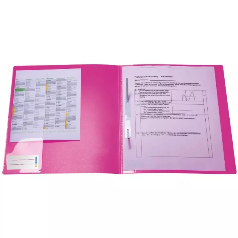 Dossier de arquivo convencional Herma 19638 polipropileno PP rosa A4