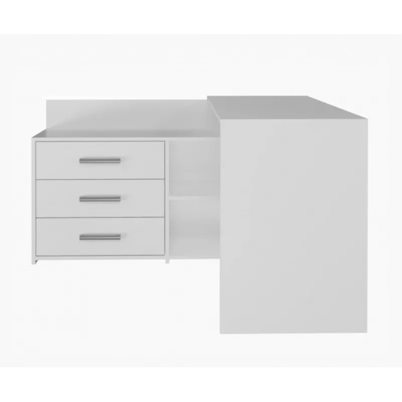 Secretária de computador de canto Topeshop DANY BIEL KPL branco retangular aglomerado