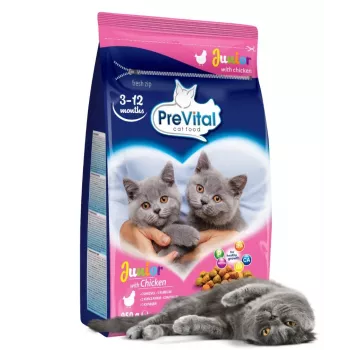 Alimento seco para gatos PREVITAL Junior Chicken 950 g — croquetes para gatinhos, 35% proteína, 12% gordura