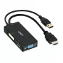 Conversor HDMI para DisplayPort, DVI e VGA Lindy, 0,15 m, 2160p, Preto, DP STDP2600, DVI-D PS8222, VGA AG6200, 8 Bit, 0 - 65 °C