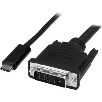 Microconnect USB3.1CDVI18B Adaptador de cabo de vídeo USB-C para DVI-D preto de 1,8 m (USB3.1CDVI18B)