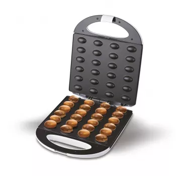 Máquina de waffles Adler AD 3039 — 24 waffles, 1600 W, branco, antiaderente, pegas frias ao toque