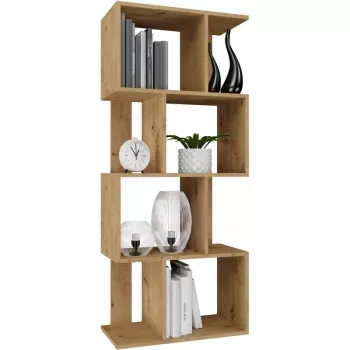 Estante FIESTA 4P 59,5x30x140 cm, carvalho Artisan