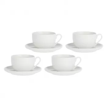 LA PORCELLANA BIANCA CORTE conjunto de 4 chávenas e pires 450 ml