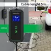 Carregador móvel para carro elétrico Qoltec ajustável 2em1 Type2 | 7kW | 230V | CEE 3 PIN | Wi-Fi | LCD | portátil | wallbox | 5m