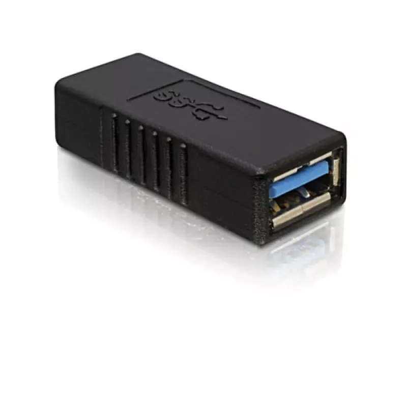Adaptador DELOCK USB 3.0-A USB-A para USB-A preto, transferência de dados USB 3.0