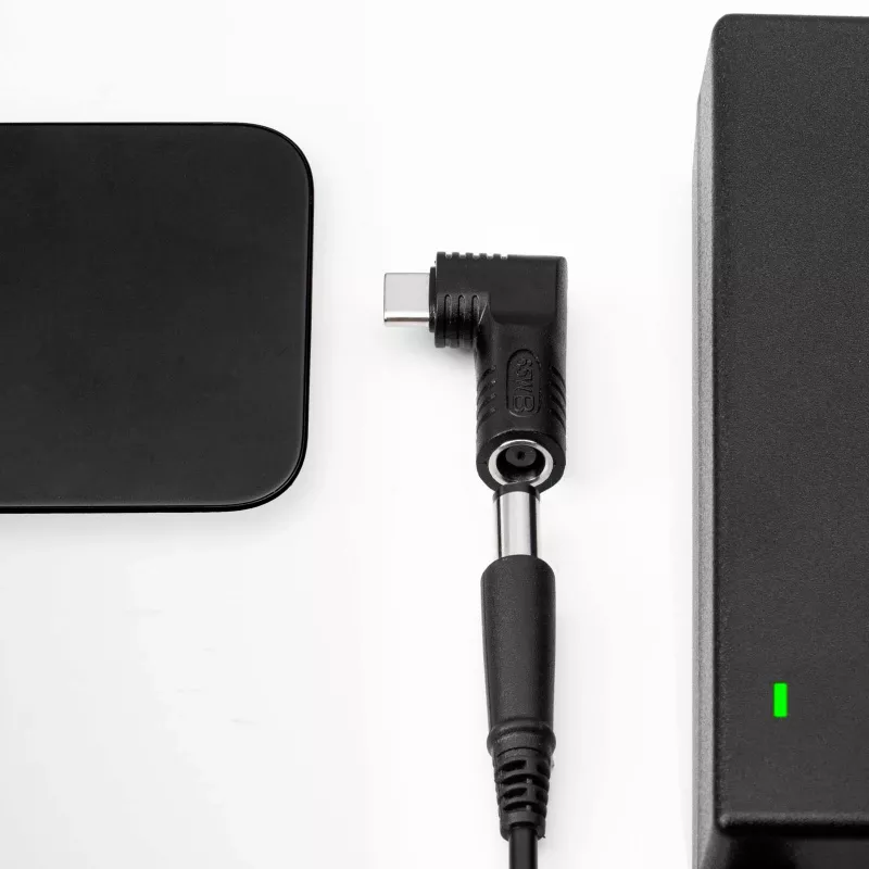 Akyga AK-ND-D06 adaptador DC 5,5 x 2,5 mm para USB-C PD para fontes de alimentação de portáteis, 65 W