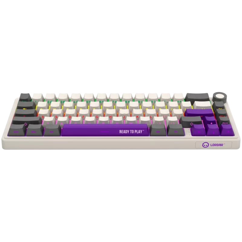 Teclado de gaming mecânico sem fios LORGAR KBP70MW layout 65% bege
