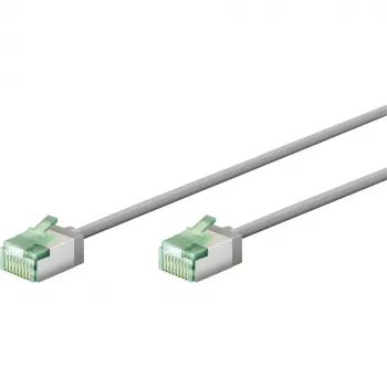 Goobay Cabo de rede CAT 8.1 ultraflexível fino U/FTP cinzento - ficha extra curta 99,9% (74345)