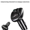 USAMS US-CC115 C21 Transmissor FM para automóvel com carregador USB duplo, Bluetooth 5.0, 3,4 A, preto