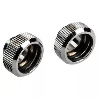 Adaptador G1/4 rosca macho para tubo rígido 16 mm BitsPower Touchaqua TA-FH16-GS, pack de 2, prateado