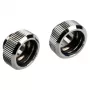 Adaptador G1/4 rosca macho para tubo rígido 16 mm BitsPower Touchaqua TA-FH16-GS, pack de 2, prateado