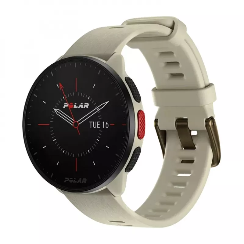 Smartwatch POLAR Pacer, tamanho S/L, luneta preta com pulseira de silicone roxa