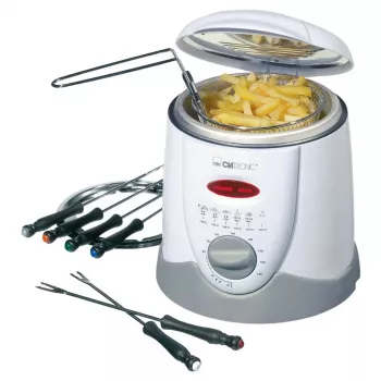 Fritadeira Clatronic FFR 2916 Single 1 L de bancada 900 W cinzenta, branca
