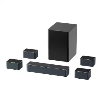 Altifalante Ultimea Poseidon D80 preto 7.1 canais, 8 altifalantes, com fios e sem fios, subwoofer ativo