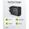 Carregador rápido duplo Goobay USB-C PD GaN 30 W preto (75335)